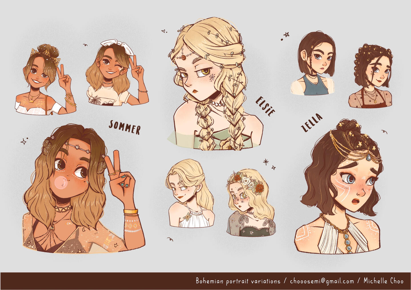 Bohemian Portrait Variations